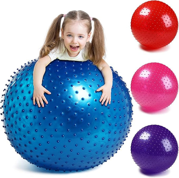 Sensory Therapy Ball for Fitness, Exercise, Fun & Play - Textured, Colorful & Bouncy!