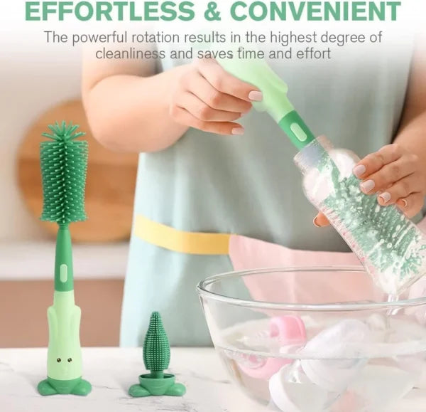 Baby Bottle Cleaning Brush Set (3-in-1) – Safe, Gentle & Travel-Friendly! 🍼✨