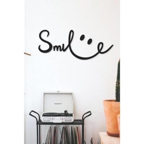 3D Wall Art Smile Elegant Smiley Calligraphy